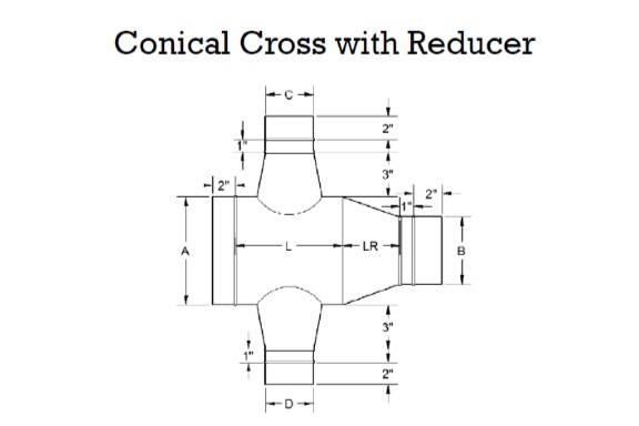 Conical Cross with Reducer